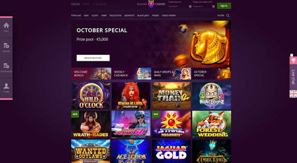 Recenzja witryny Malina Casino Recenzja witryny Malina Casino