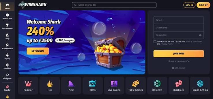 WinShark Casino Erfahrungsbericht: Ein umfangreiches Online-Casino mit unzähligen Spielen